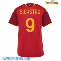 Camisa de time de futebol AS Roma Santiago Castro #9 Replicas 1º Equipamento Feminina 2026-27 Manga Curta